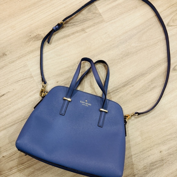 Kate Spade Leather Bag - Lavender Blue, Preloved but in Good Condition! - Picture 3 of 9